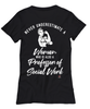 Professor of Social Work T-shirt Never Underestimate A Woman Who Is Also A Professor of Social Work Womens T-Shirt Black