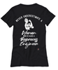 Bioprocess Engineer T-shirt Never Underestimate A Woman Who Is Also A Bioprocess Engineer Womens T-Shirt Black