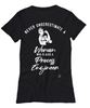 Process Engineer T-shirt Never Underestimate A Woman Who Is Also A Process Engineer Womens T-Shirt Black