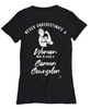 Career Counselor T-shirt Never Underestimate A Woman Who Is Also A Career Counselor Womens T-Shirt Black