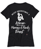 Marriage Family Therapist T-shirt Never Underestimate A Woman Who Is Also A Marriage Family Therapist Womens T-Shirt Black