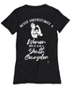 Youth Counselor T-shirt Never Underestimate A Woman Who Is Also A Youth Counselor Womens T-Shirt Black