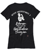 Ophthalmic Surgeon T-shirt Never Underestimate A Woman Who Is Also An Ophthalmic Surgeon Womens T-Shirt Black