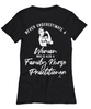 Family Nurse Practitioner T-shirt Never Underestimate A Woman Who Is Also A FNP Womens T-Shirt Black