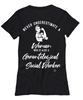 Gerontological Social Worker T-shirt Never Underestimate A Woman Who Is Also A Gerontological Social Worker Womens T-Shirt Black