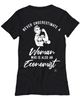 Economist T-shirt Never Underestimate A Woman Who Is Also An Economist Womens T-Shirt Black