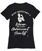 Government Scientist T-shirt Never Underestimate A Woman Who Is Also A Government Scientist Womens T-Shirt Black