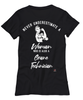 Crane Technician T-shirt Never Underestimate A Woman Who Is Also A Crane Tech Womens T-Shirt Black