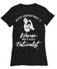 Naturalist T-shirt Never Underestimate A Woman Who Is Also A Naturalist Womens T-Shirt Black