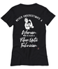 Fiber Optic Technician T-shirt Never Underestimate A Woman Who Is Also A Fiber Optic Tech Womens T-Shirt Black