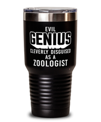 Funny Zoologist Tumbler Evil Genius Cleverly Disguised As A Zoologist 30oz Stainless Steel Black