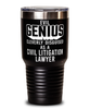 Funny Civil Litigation Lawyer Tumbler Evil Genius Cleverly Disguised As A Civil Litigation Lawyer 30oz Stainless Steel Black