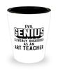 Funny Art Teacher Shot Glass Evil Genius Cleverly Disguised As An Art Teacher