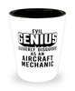 Funny Aircraft Mechanic Shot Glass Evil Genius Cleverly Disguised As An Aircraft Mechanic