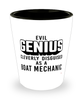 Funny Boat Mechanic Shot Glass Evil Genius Cleverly Disguised As A Boat Mechanic