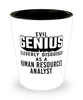 Funny Human Resources Analyst Shot Glass Evil Genius Cleverly Disguised As A Human Resources Analyst