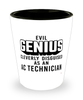 Funny AC Technician Shot Glass Evil Genius Cleverly Disguised As An AC Technician