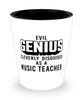 Funny Music Teacher Shot Glass Evil Genius Cleverly Disguised As A Music Teacher