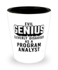 Funny Program Analyst Shot Glass Evil Genius Cleverly Disguised As A Program Analyst