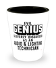 Funny Audio Lighting Technician Shot Glass Evil Genius Cleverly Disguised As An Audio and Lighting Technician