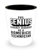 Funny Biomedical Technician Shot Glass Evil Genius Cleverly Disguised As A Biomedical Technician