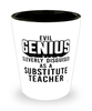 Funny Substitute Teacher Shot Glass Evil Genius Cleverly Disguised As A Substitute Teacher