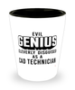 Funny CAD Technician Shot Glass Evil Genius Cleverly Disguised As A CAD Technician