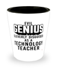 Funny Technology Teacher Shot Glass Evil Genius Cleverly Disguised As A Technology Teacher