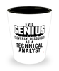 Funny Technical Analyst Shot Glass Evil Genius Cleverly Disguised As A Technical Analyst