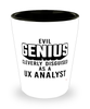 Funny UX Analyst Shot Glass Evil Genius Cleverly Disguised As A UX Analyst