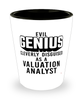 Funny Valuation Analyst Shot Glass Evil Genius Cleverly Disguised As A Valuation Analyst