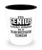 Funny Civilian Investigations Technician Shot Glass Evil Genius Cleverly Disguised As A Civilian Investigations Technician