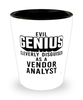 Funny Vendor Analyst Shot Glass Evil Genius Cleverly Disguised As A Vendor Analyst