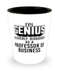 Funny Professor of Business Shot Glass Evil Genius Cleverly Disguised As A Professor of Business