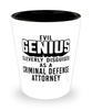 Funny Criminal Defense Attorney Shot Glass Evil Genius Cleverly Disguised As A Criminal Defense Attorney