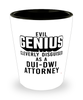 Funny DUI-DWI Attorney Shot Glass Evil Genius Cleverly Disguised As A DUI-DWI Attorney
