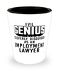Funny Employment Lawyer Shot Glass Evil Genius Cleverly Disguised As An Employment Lawyer