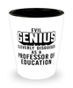 Funny Professor of Education Shot Glass Evil Genius Cleverly Disguised As A Professor of Education