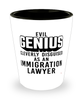 Funny Immigration Lawyer Shot Glass Evil Genius Cleverly Disguised As An Immigration Lawyer