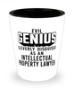 Funny Intellectual Property Lawyer Shot Glass Evil Genius Cleverly Disguised As An Intellectual Property Lawyer