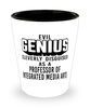 Funny Professor of Integrated Media Arts Shot Glass Evil Genius Cleverly Disguised As A Professor of Integrated Media Arts