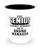 Funny Br4nd Manager Shot Glass Evil Genius Cleverly Disguised As A Br4nd Manager