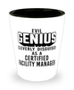 Funny Certified Facility Manager Shot Glass Evil Genius Cleverly Disguised As A Certified Facility Manager