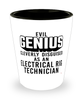 Funny Electrical Rig Technician Shot Glass Evil Genius Cleverly Disguised As An Electrical Rig Technician