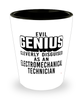 Funny Electromechanical Technician Shot Glass Evil Genius Cleverly Disguised As An Electromechanical Technician