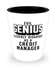 Funny Credit Manager Shot Glass Evil Genius Cleverly Disguised As A Credit Manager