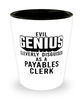 Funny Payables Clerk Shot Glass Evil Genius Cleverly Disguised As A Payables Clerk
