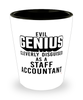 Funny Staff Accountant Shot Glass Evil Genius Cleverly Disguised As A Staff Accountant