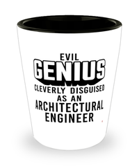 Funny Architectural Engineer Shot Glass Evil Genius Cleverly Disguised As An Architectural Engineer