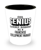 Funny Franchise Development Manager Shot Glass Evil Genius Cleverly Disguised As A Franchise Development Manager